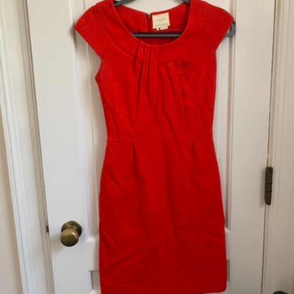 Adorable Kate Spade Red Sheath Dress Size 4
